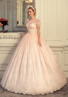 Свадебное платье Мадонна-К54880. С пышной юбкой, длинное без шлейфа.