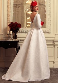 Свадебное платье Октавия-К54881. А-силуэт, длинное со шлейфом.