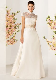 Свадебное платье Тэмилин-К54888. А-силуэт, длинное со шлейфом.