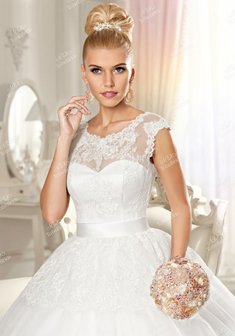 Свадебное платье EV006-К54901. С пышной юбкой, длинное без шлейфа.