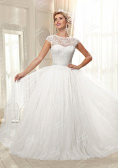 Свадебное платье KA010-К54903. С пышной юбкой, длинное без шлейфа.