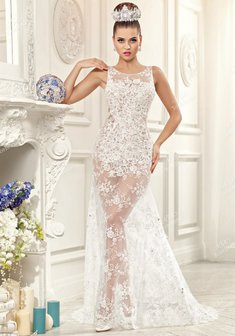 Свадебное платье EV022-К54905. Силуэт Русалка (Рыбка), длинное со шлейфом.