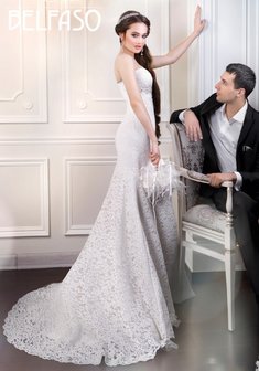 Свадебное платье Гвен-К54912. Силуэт Русалка (Рыбка), длинное со шлейфом.